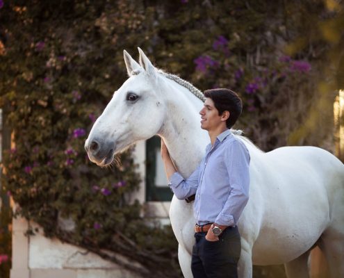 Fotoevent Portugal Lusitano mit Mann frei